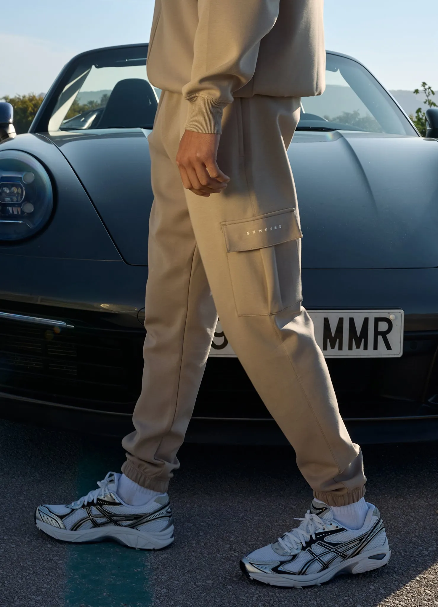 Gym King Linear Travel Full Zip Hood Tracksuit - Claydust sold by The Gym King product image thumbnail 5