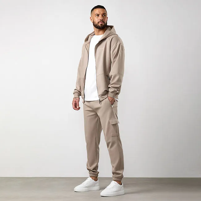 Gym King Linear Travel Full Zip Hood Tracksuit - Claydust sold by The Gym King product image thumbnail 2