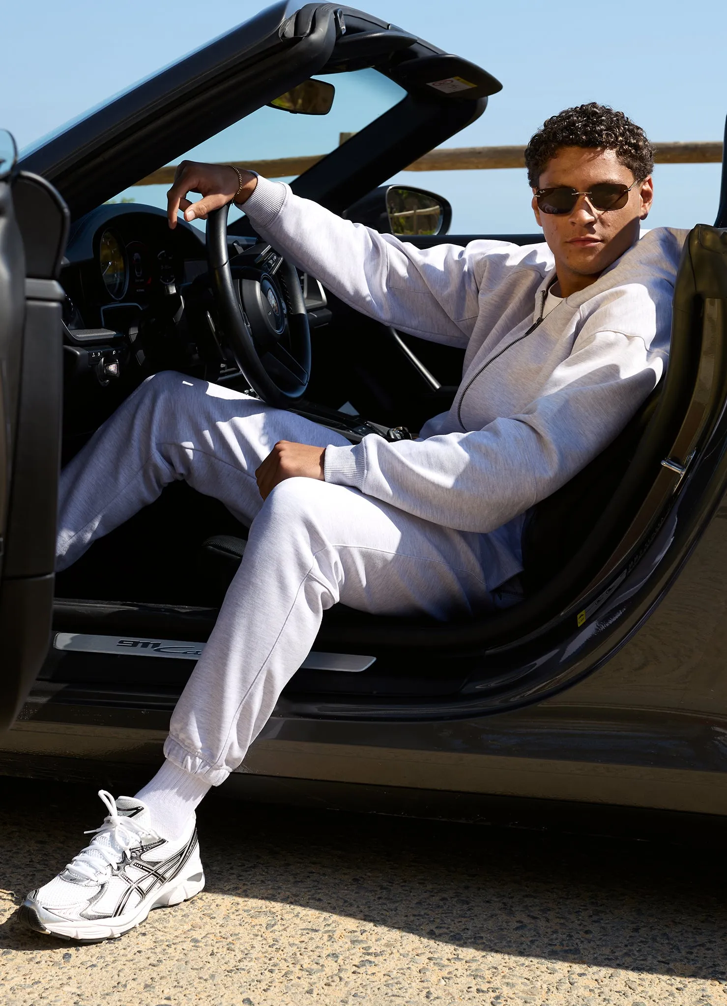Gym King Linear Travel Full Zip Hoodie - Snow Marl sold by The Gym King product image thumbnail 3