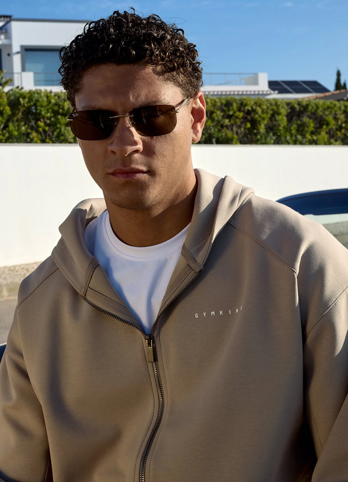 Gym King Linear Travel Full Zip Hoodie - Claydust sold by The Gym King product image thumbnail 3