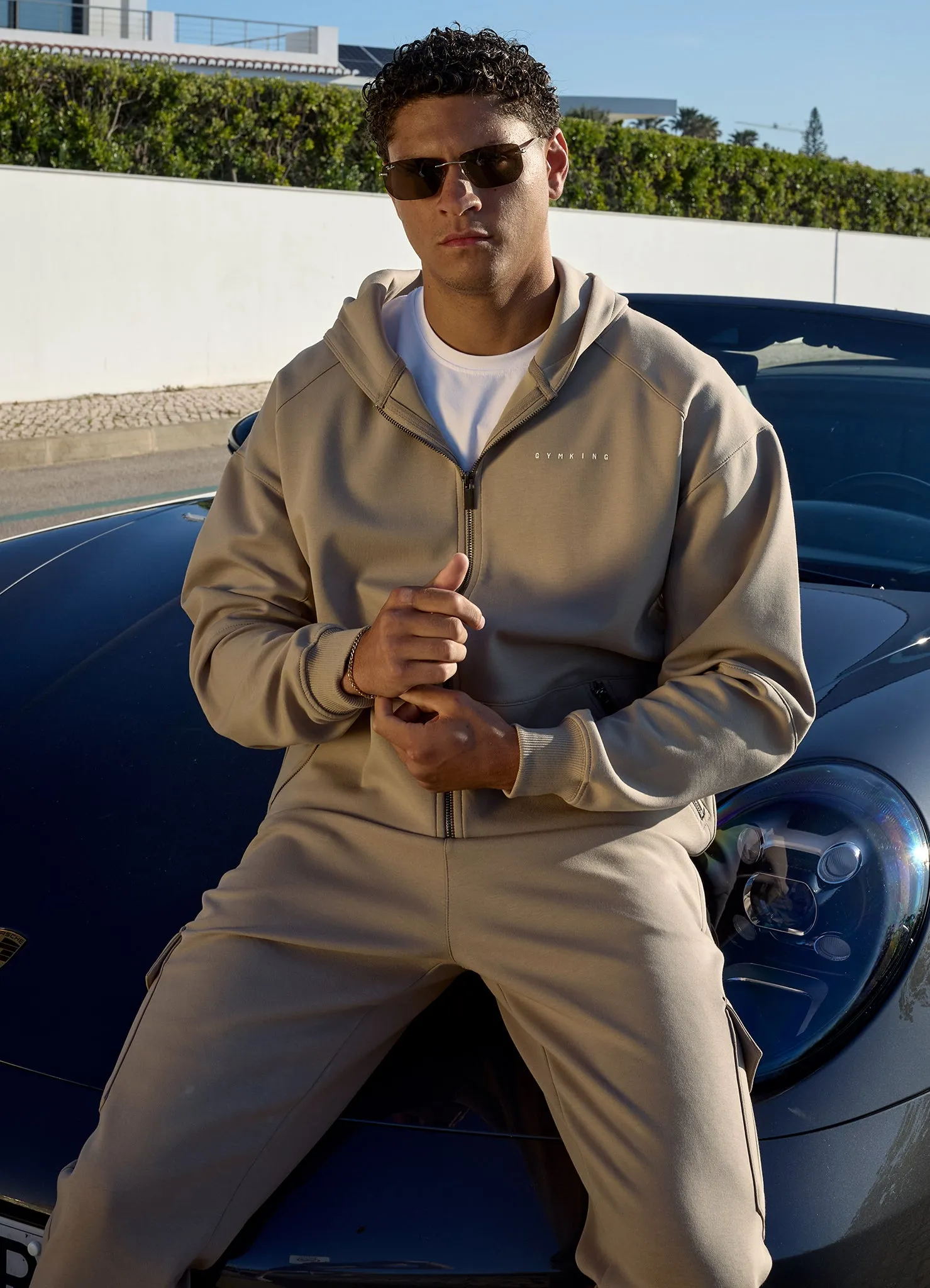 Gym King Linear Travel Full Zip Hoodie - Claydust sold by The Gym King product image thumbnail 5