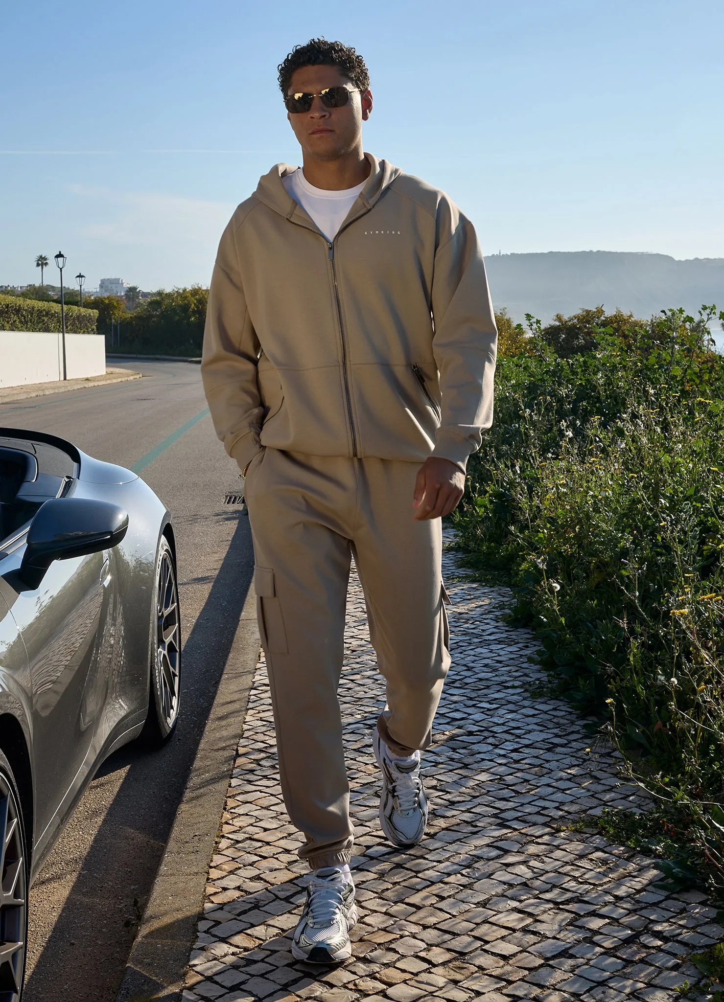 Gym King Linear Travel Full Zip Hoodie - Claydust sold by The Gym King product image thumbnail 4