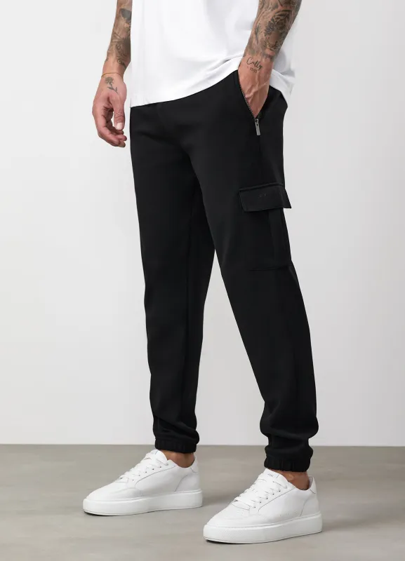 Gym King Linear Travel Cargo Jogger - Black made by The Gym King