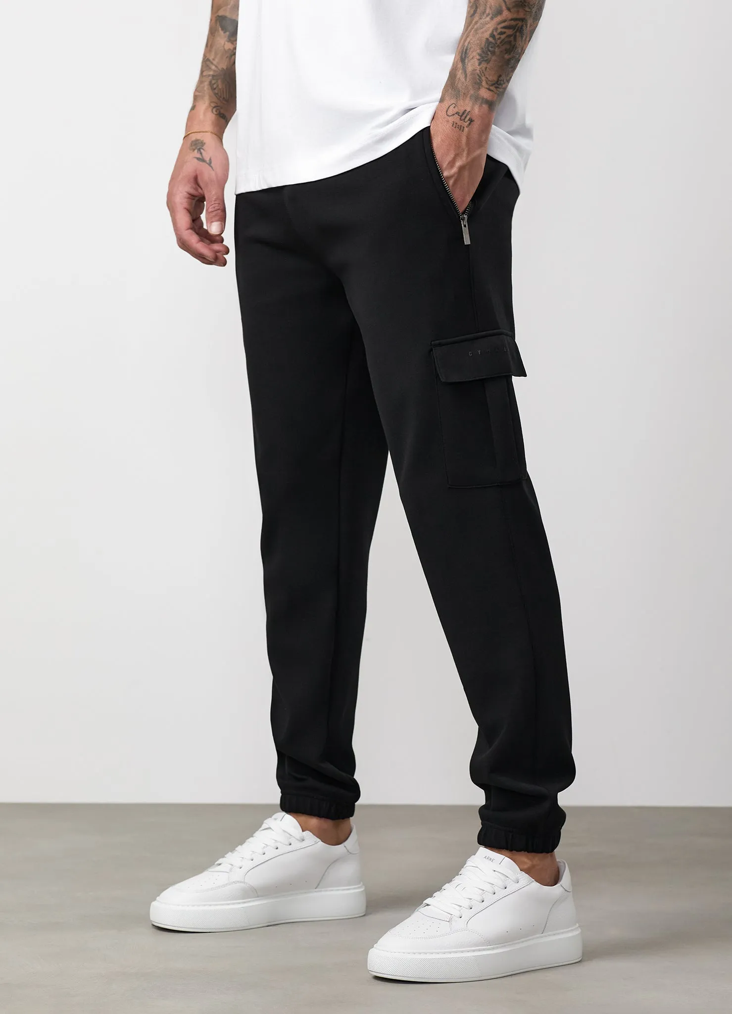 Gym King Linear Travel Cargo Jogger - Black sold by The Gym King