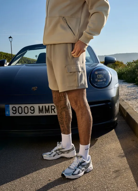 Gym King Linear Travel Cargo Short - Claydust made by The Gym King