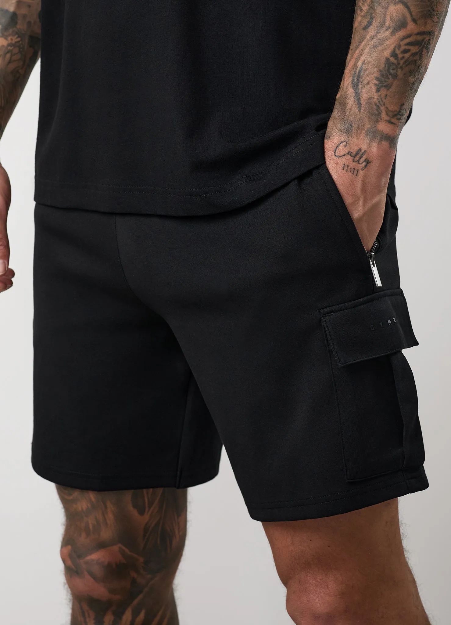 Gym King Linear Travel Cargo Short - Black sold by The Gym King