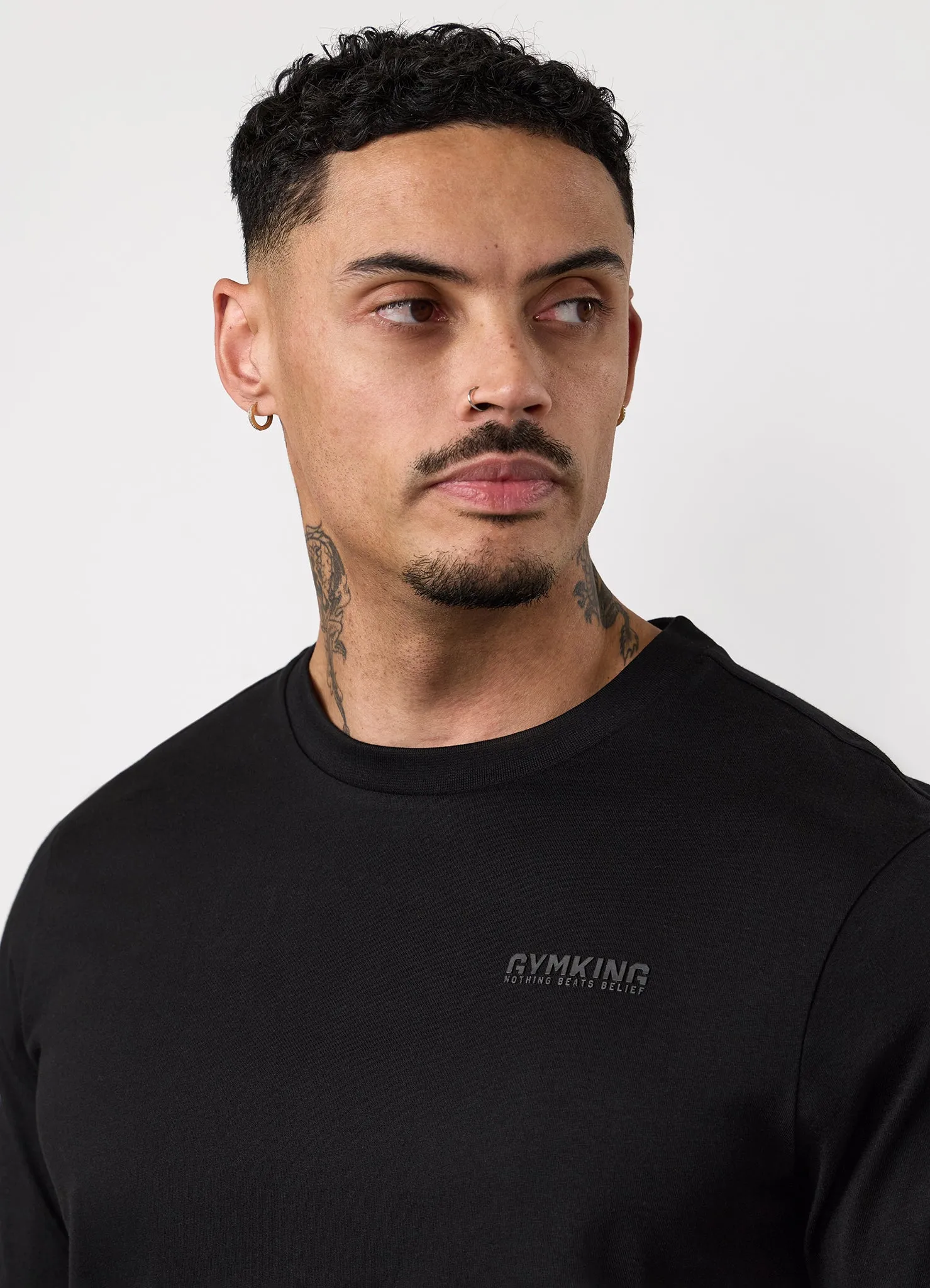 Gym King Nothing Beats Belief 2.0 Jersey Tee - Black sold by The Gym King product image thumbnail 5