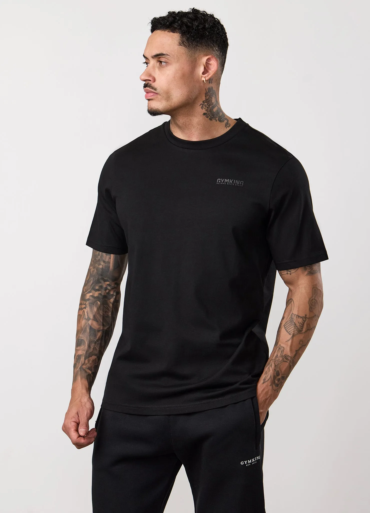 Gym King Nothing Beats Belief 2.0 Jersey Tee - Black sold by The Gym King product image thumbnail 3