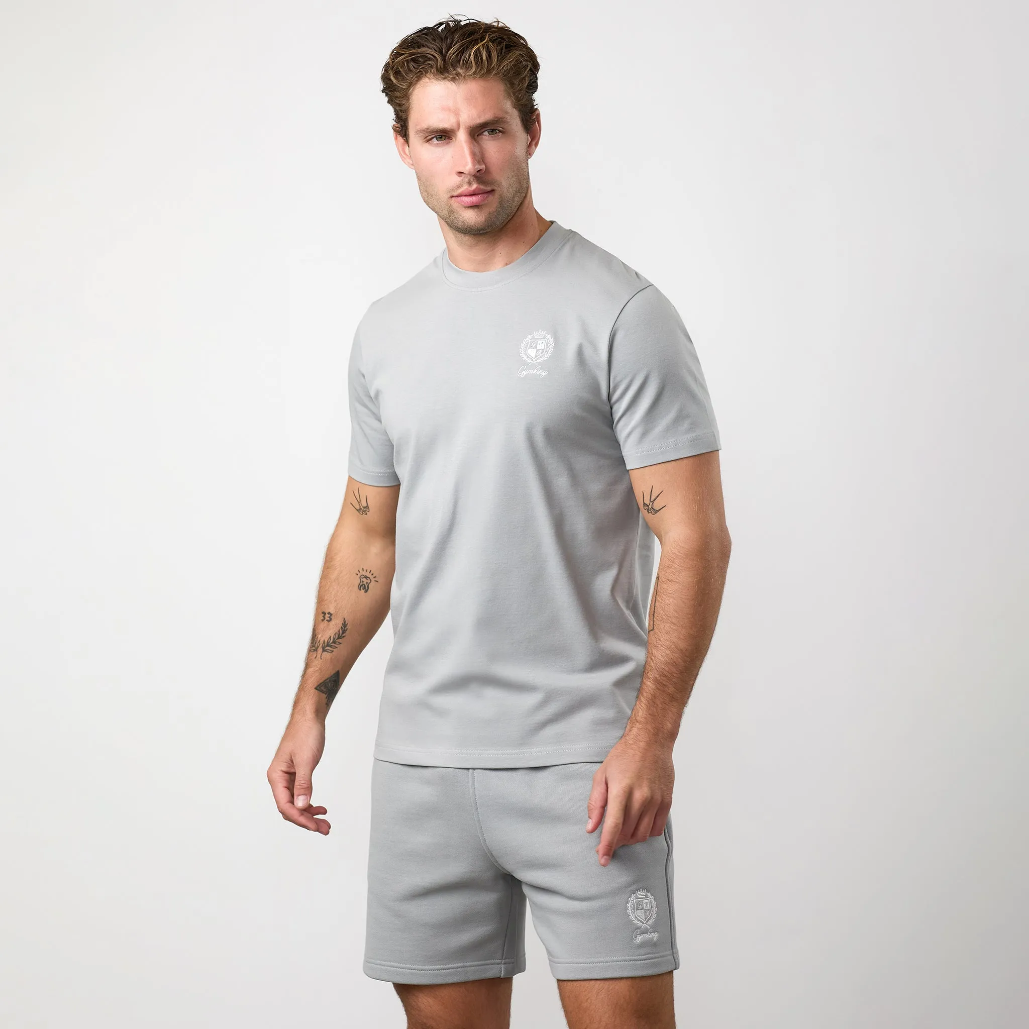 Gym King Heritage Crest Jersey Tee - Urban Grey sold by The Gym King product image thumbnail 2