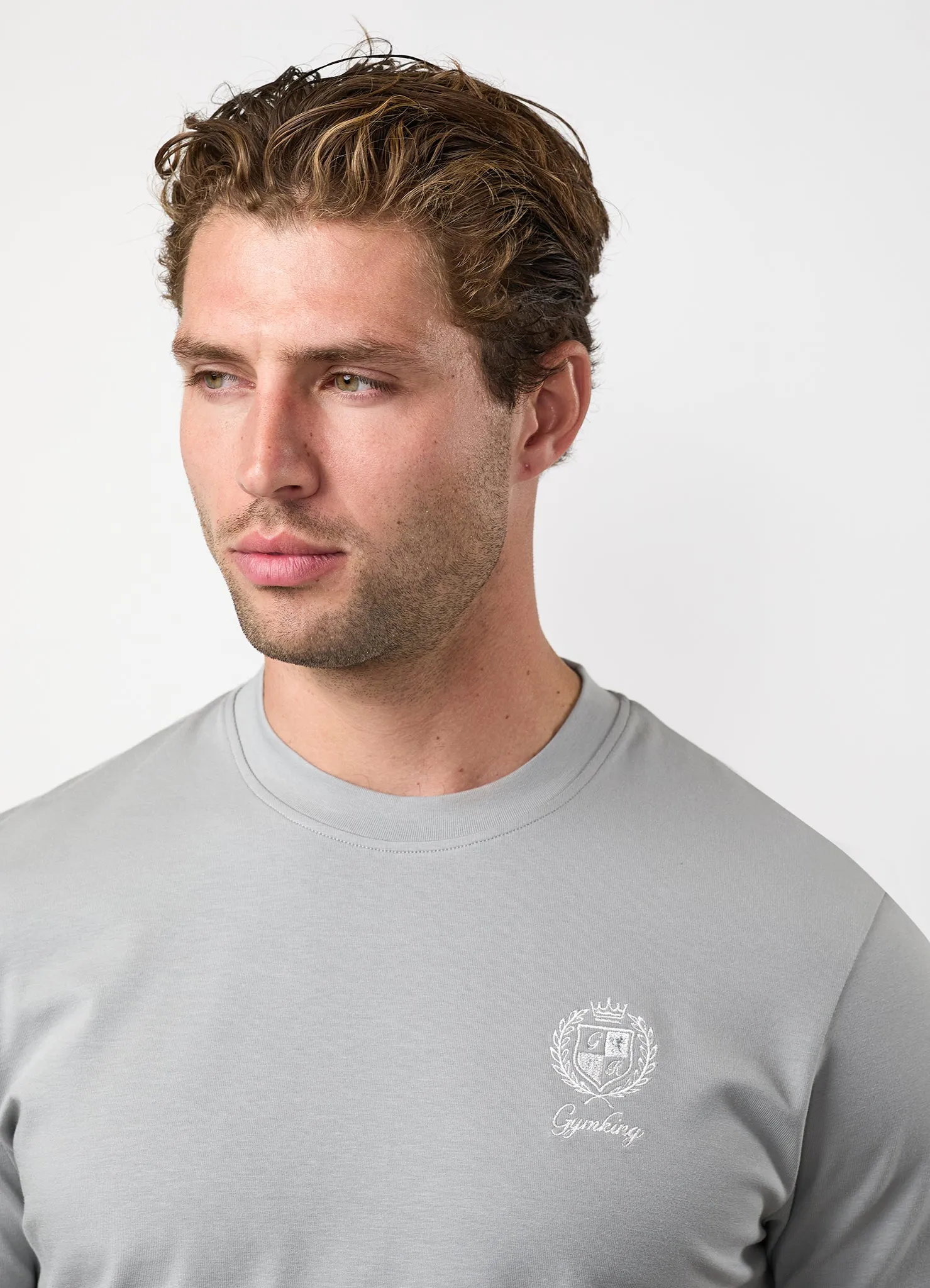 Gym King Heritage Crest Jersey Tee - Urban Grey sold by The Gym King product image thumbnail 5