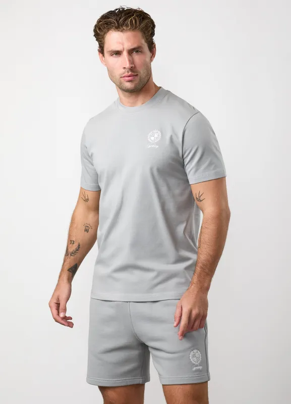Gym King Heritage Crest Jersey Tee - Urban Grey made by The Gym King