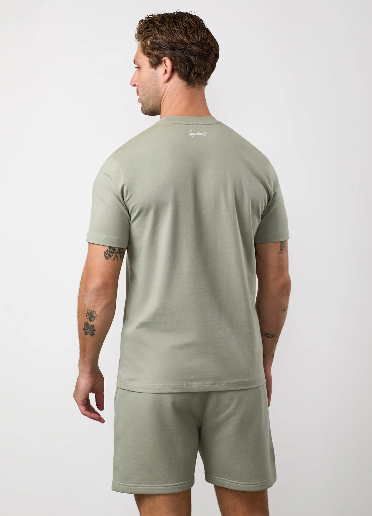 Gym King Heritage Crest Jersey Tee - Soft Khaki sold by The Gym King product image thumbnail 3
