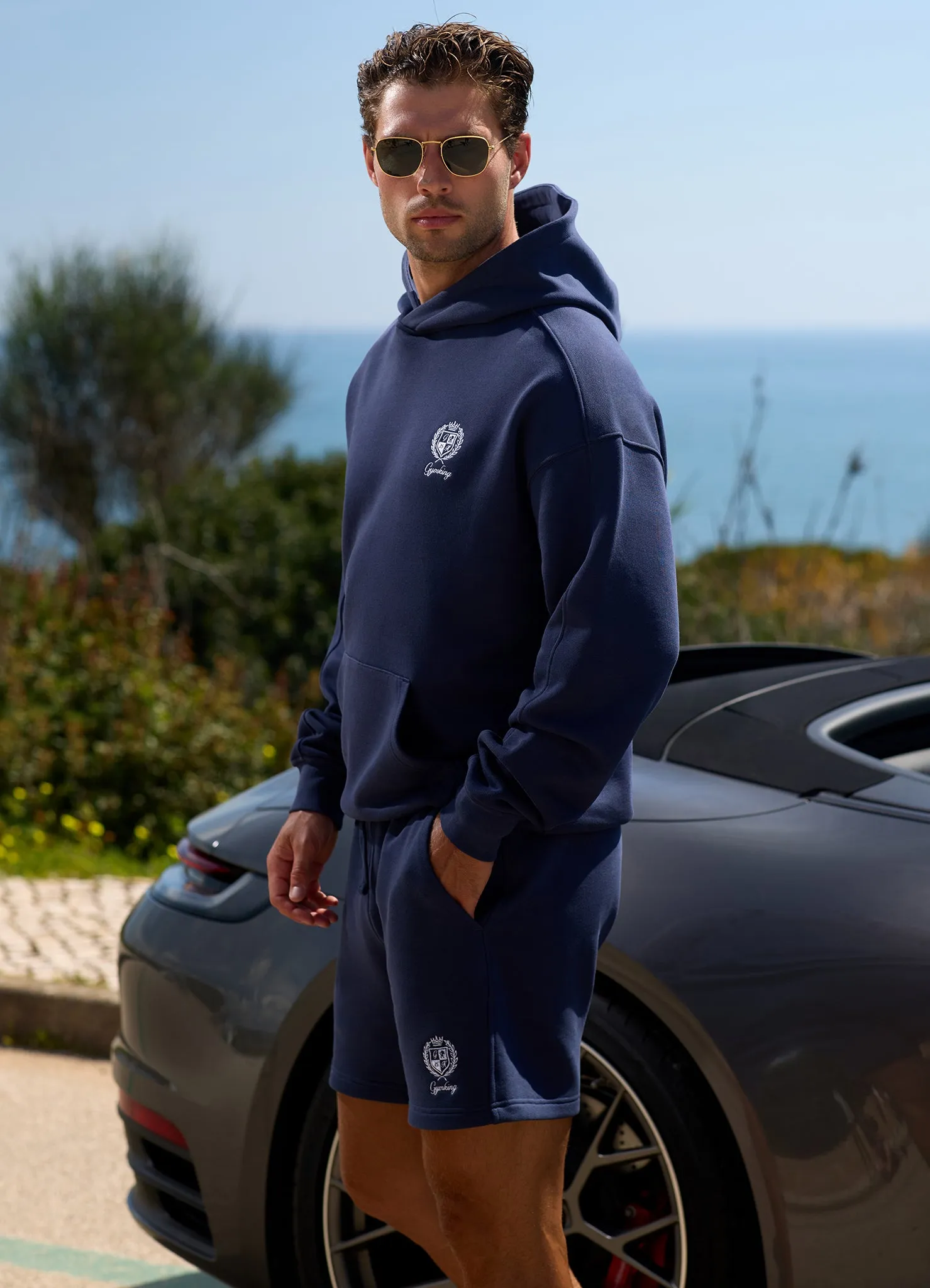Gym King Heritage Crest Loopback Hoodie - Indigo Blue sold by The Gym King product image thumbnail 3