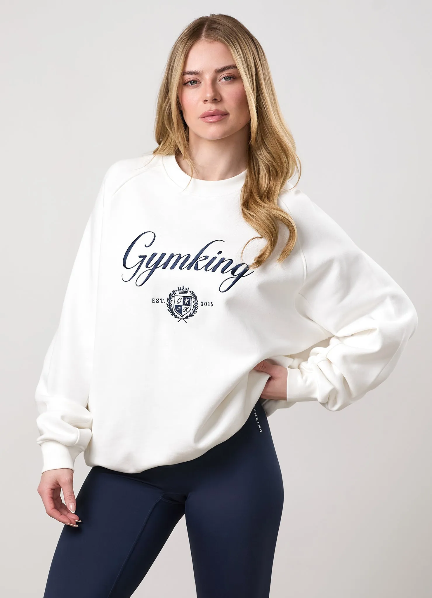 Gym King Heritage Loopback Sweatshirt - Cream sold by The Gym King product image thumbnail 5