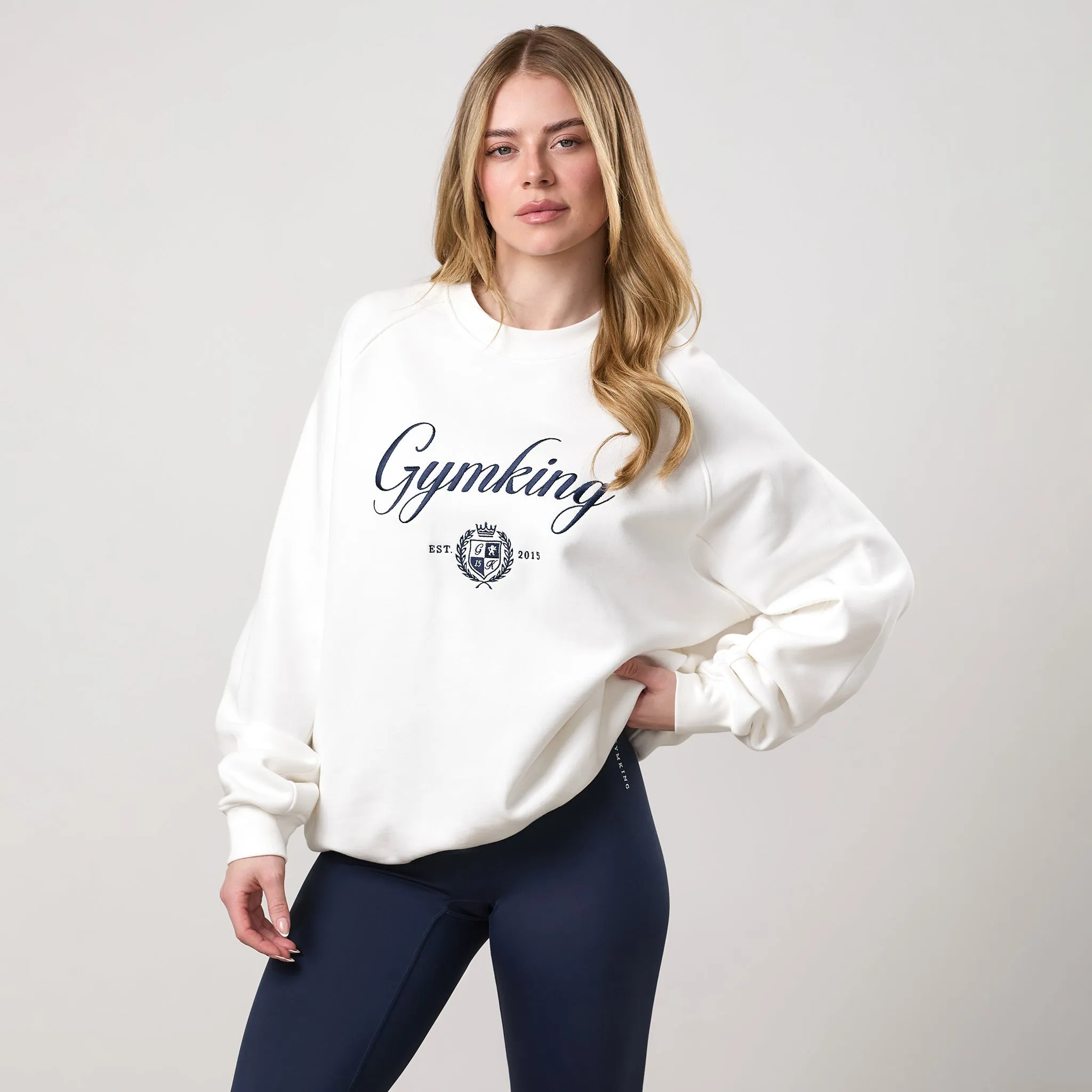 Gym King Heritage Loopback Sweatshirt - Cream sold by The Gym King product image thumbnail 2