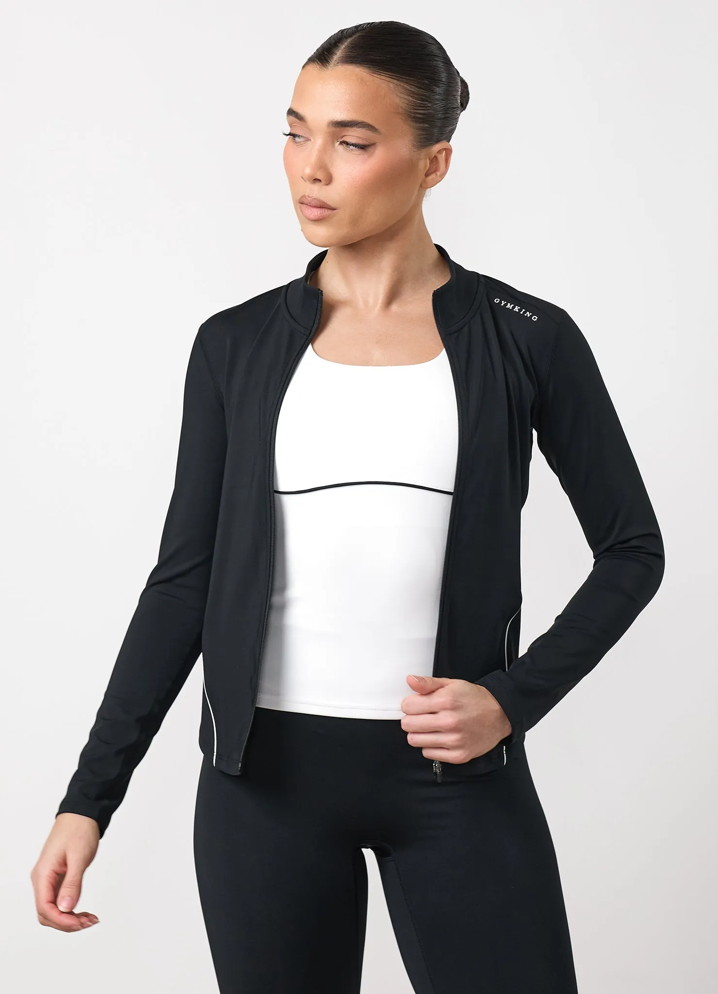 Gym King Knockout Full Zip Funnel - Black sold by The Gym King product image thumbnail 5