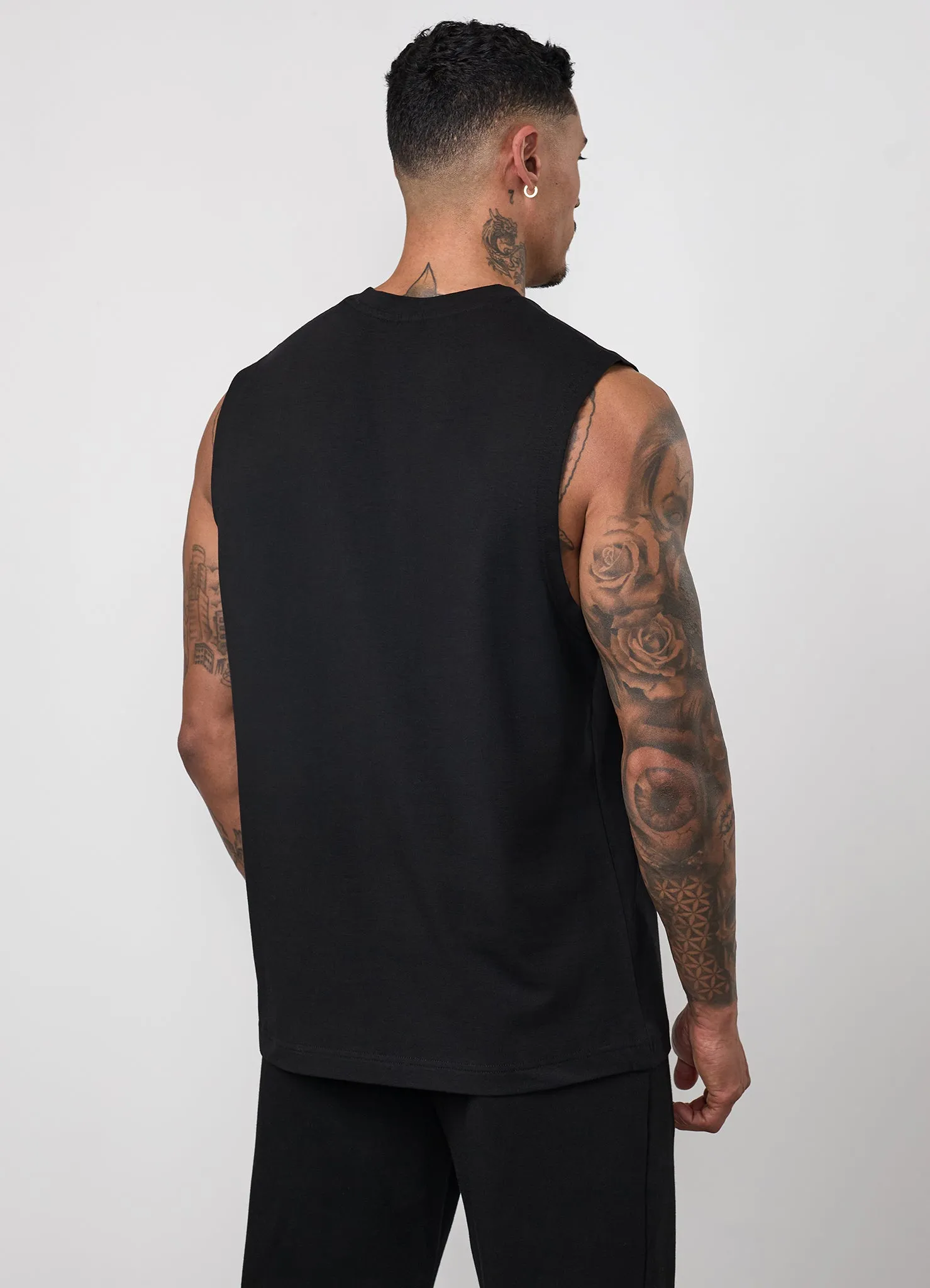 Gym King Fundamental Linear Tank - Black/Black sold by The Gym King product image thumbnail 3