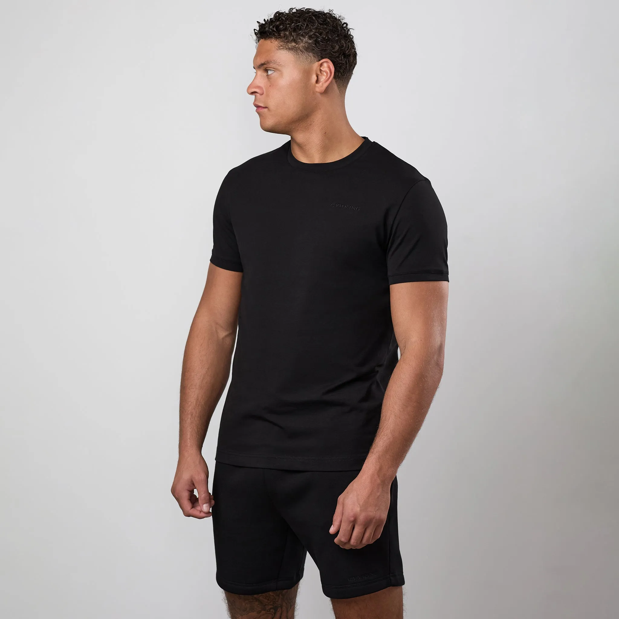 Gym King Fundamental Linear Tee - Black/Black sold by The Gym King product image thumbnail 2