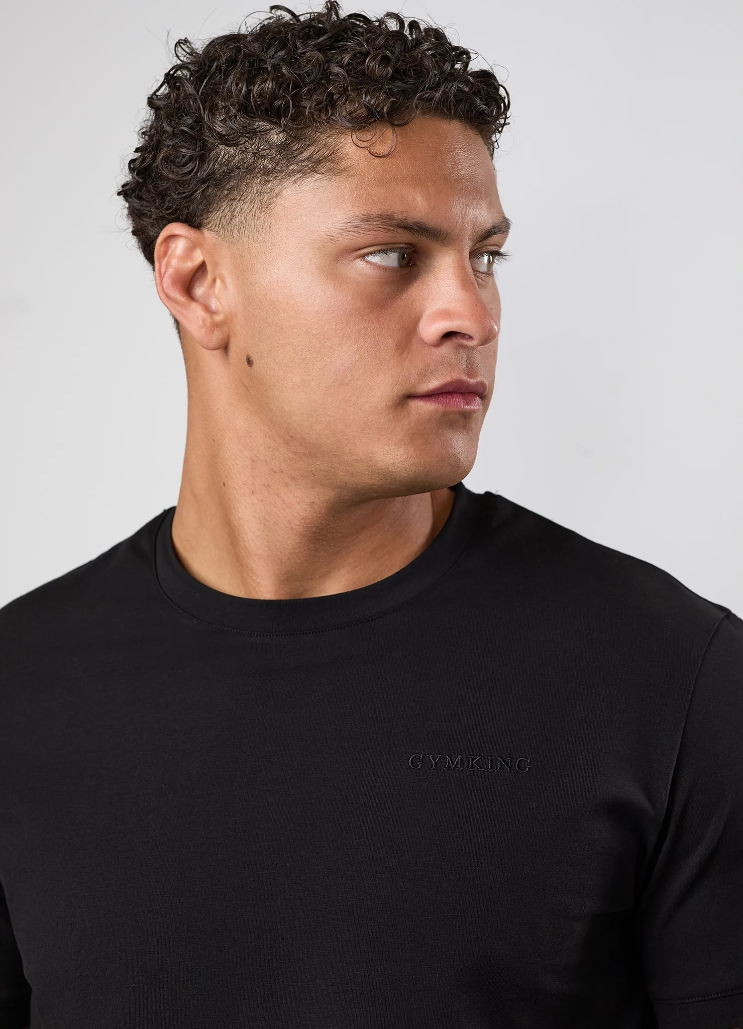Gym King Fundamental Linear Tee - Black/Black sold by The Gym King product image thumbnail 4