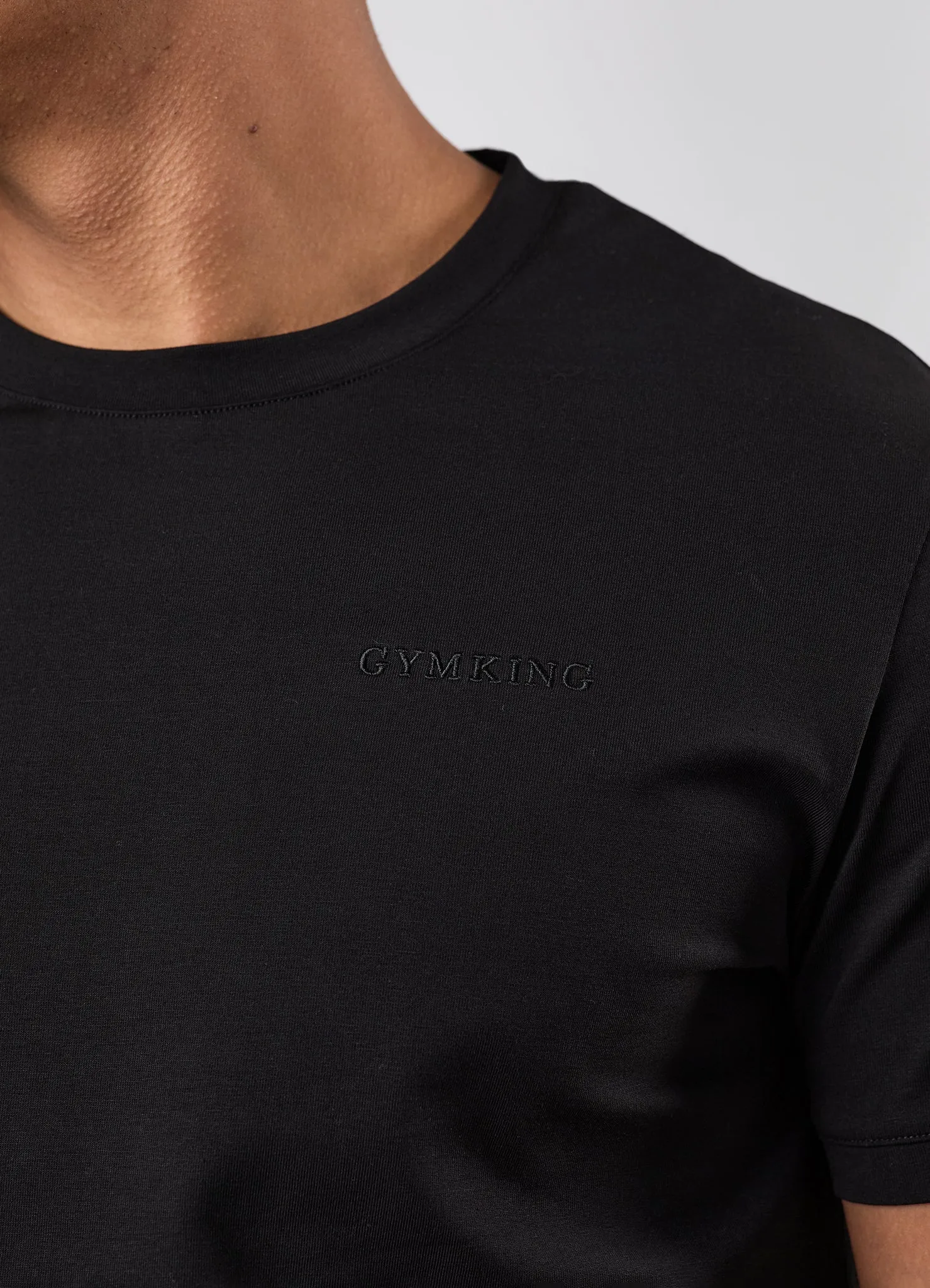Gym King Fundamental Linear Tee - Black/Black sold by The Gym King product image thumbnail 5