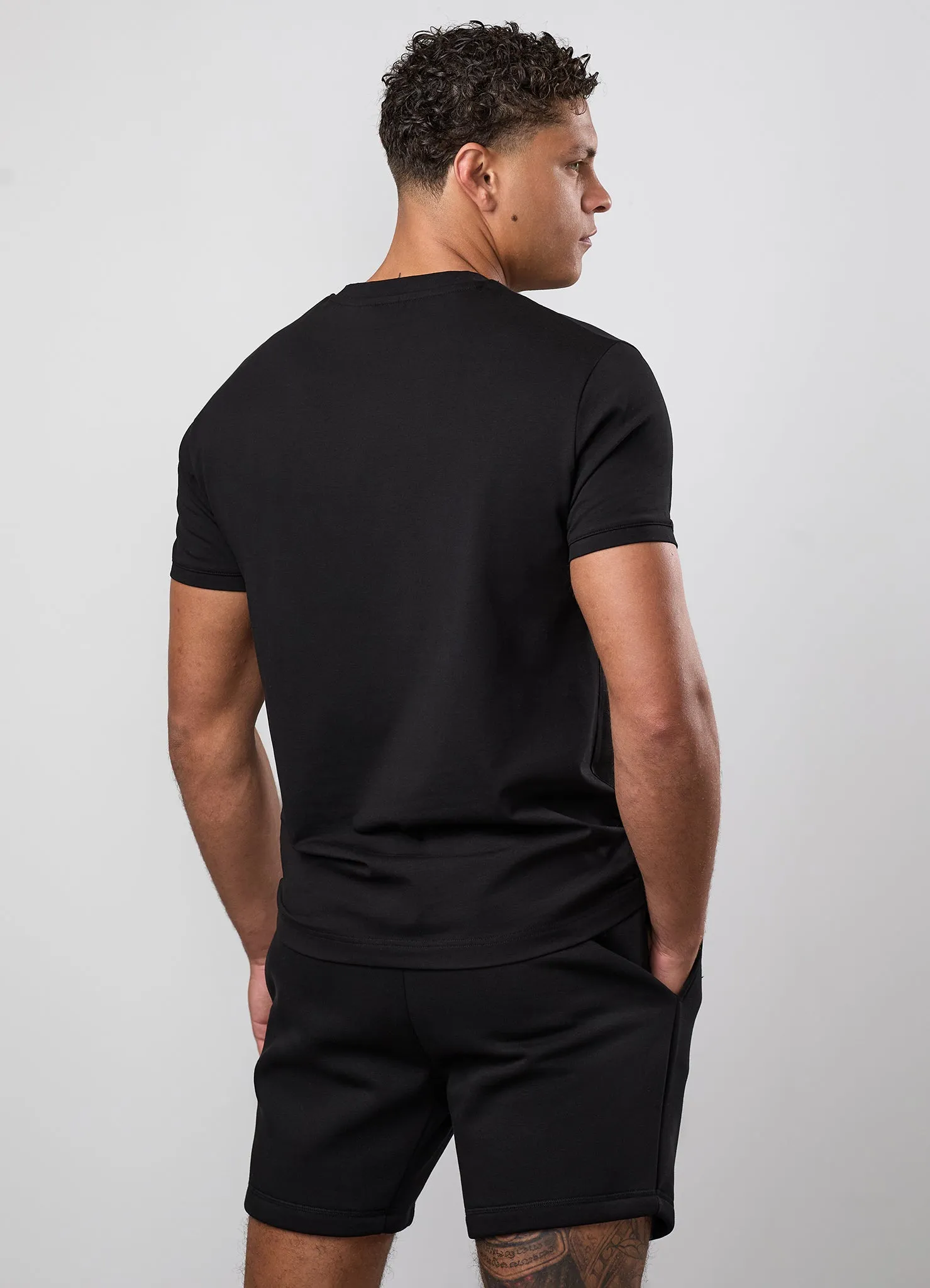 Gym King Fundamental Linear Tee - Black/Black sold by The Gym King product image thumbnail 3