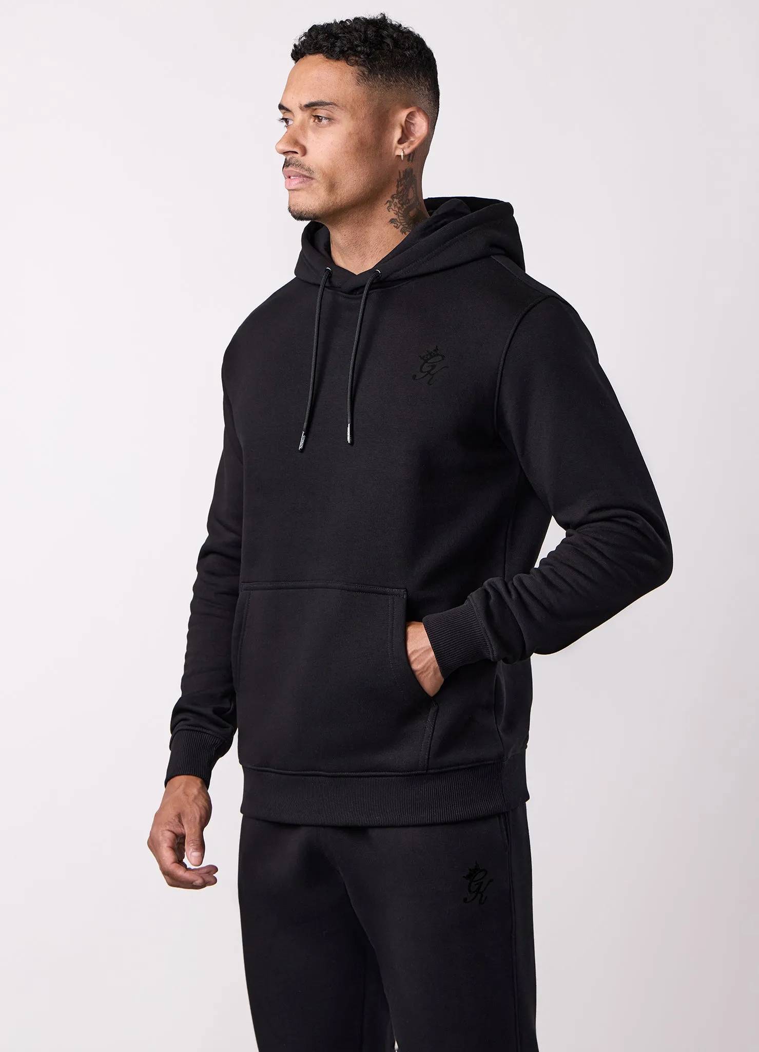 Gym King Fundamental Hoodie - Black/Black sold by The Gym King