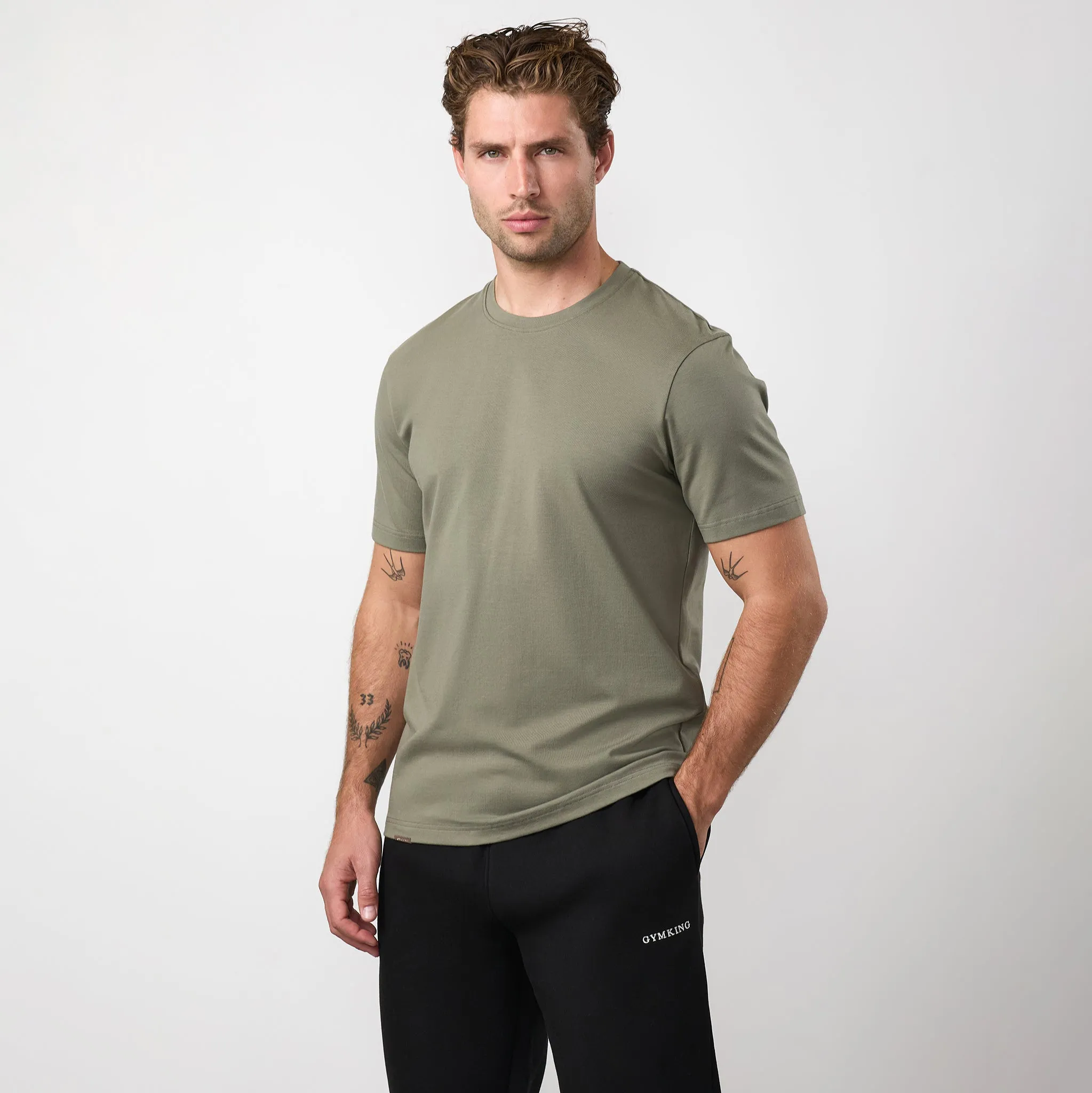 Gym King Signature Tee - Olive sold by The Gym King product image thumbnail 2