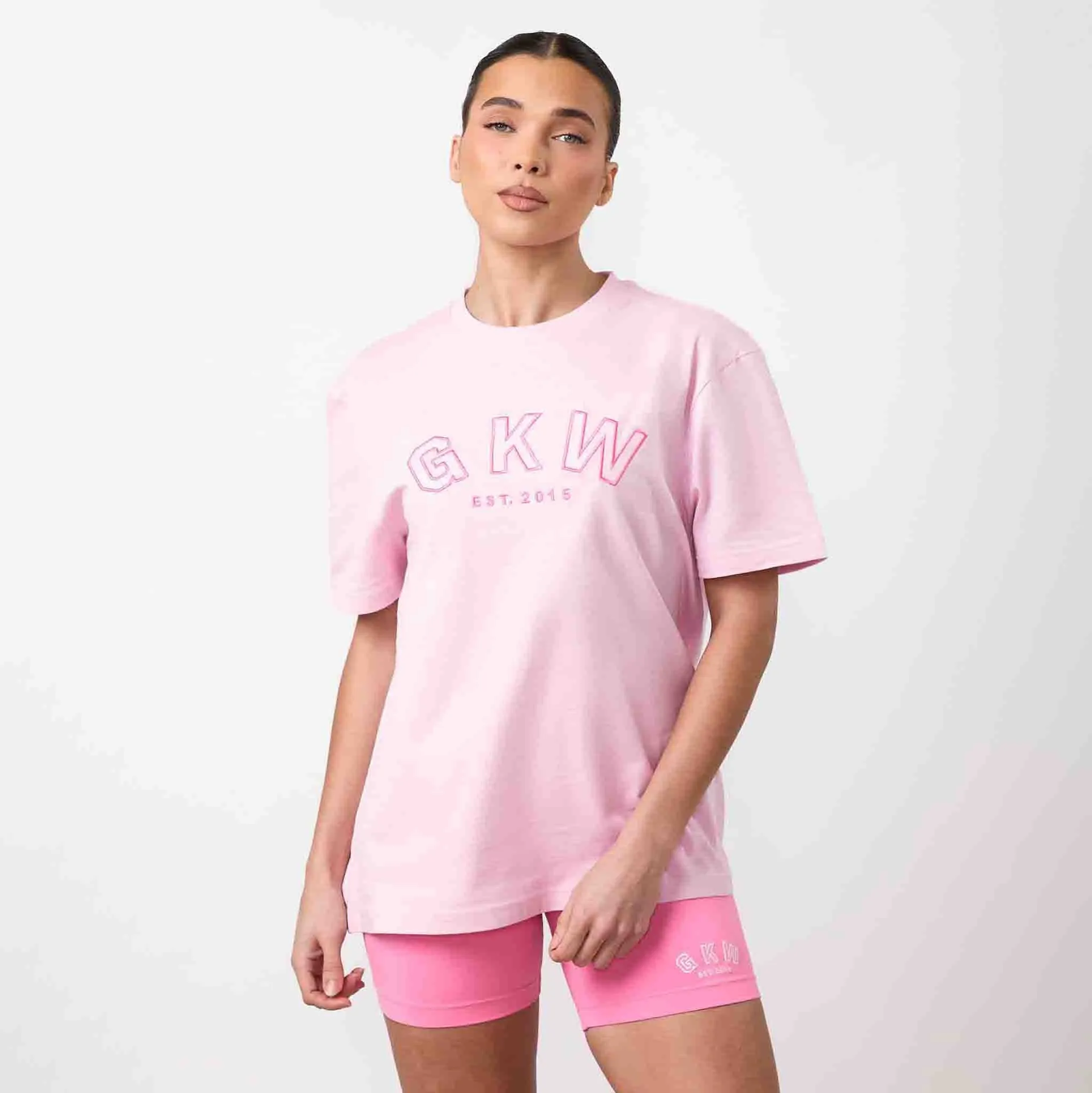 GKW Boyfriend Tee - Soft Pink/Carnation Pink sold by The Gym King product image thumbnail 2