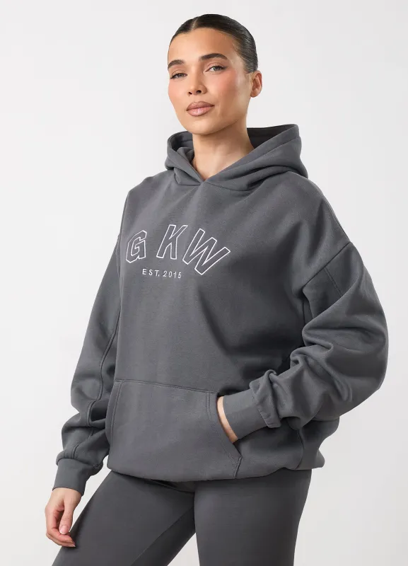 GKW Relaxed Fit Hoodie - Gunmetal Grey/Hyacinth made by The Gym King