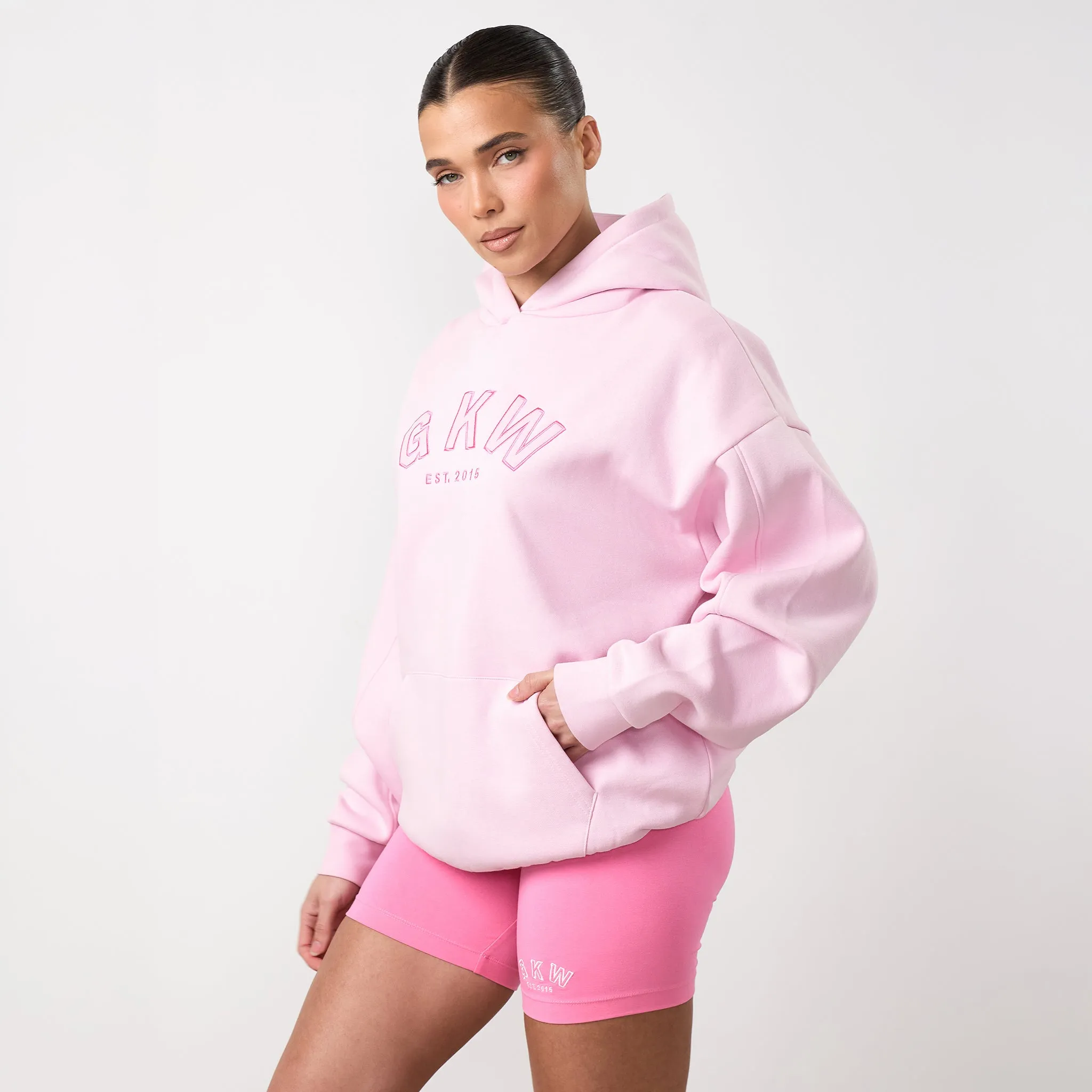 GKW Relaxed Fit Hoodie - Soft Pink/Carnation Pink sold by The Gym King product image thumbnail 2