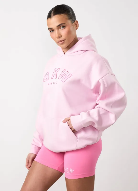 GKW Relaxed Fit Hoodie - Soft Pink/Carnation Pink made by The Gym King