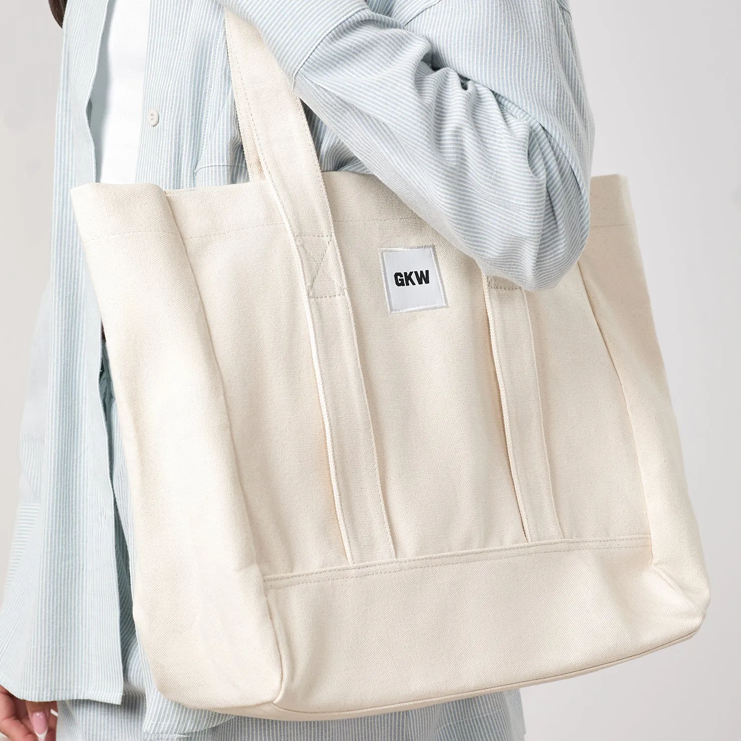 GKW Badge Tote - Light Beige sold by The Gym King product image thumbnail 2