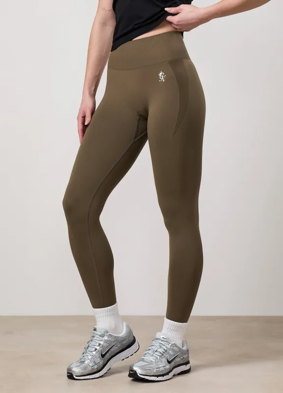 Gym King Power Lightweight Seamless Legging - Mosswood made by The Gym King