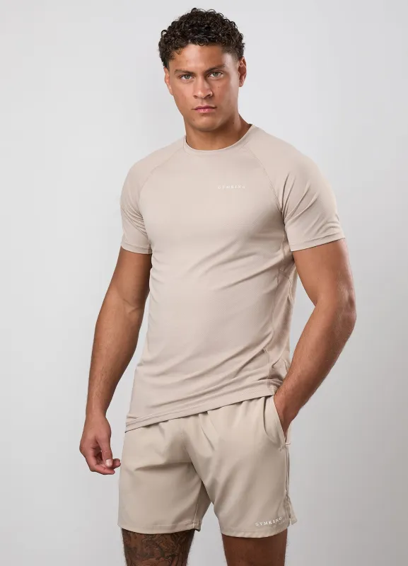 Gym King Energy Linear Tee - Stoneware made by The Gym King