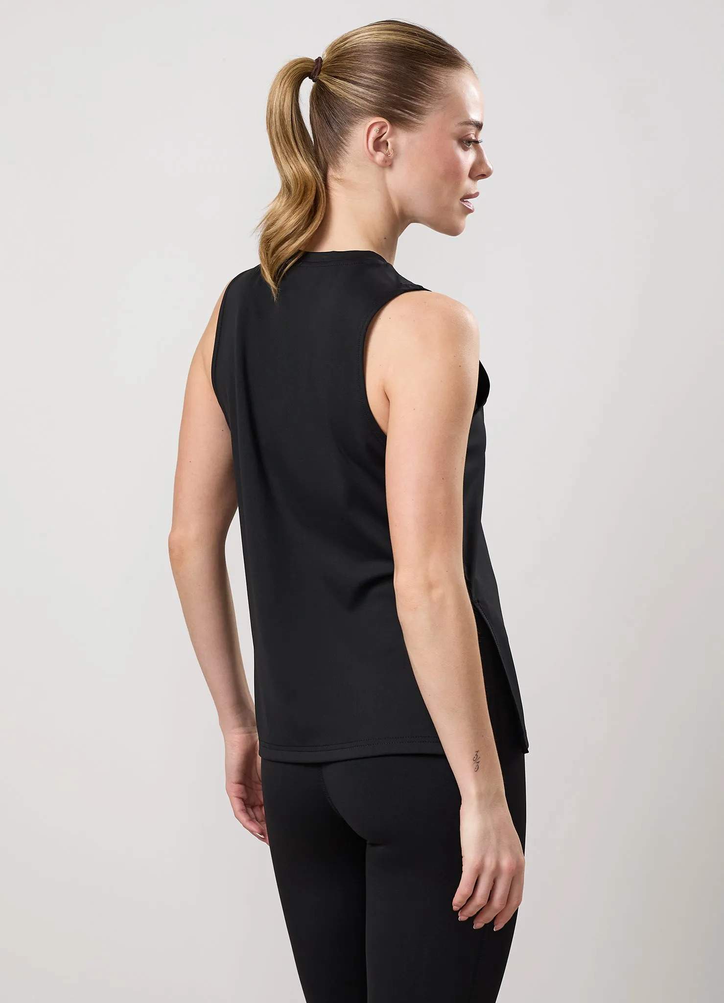 Gym King Victory Performance Split Hem Tank - Black sold by The Gym King product image thumbnail 3