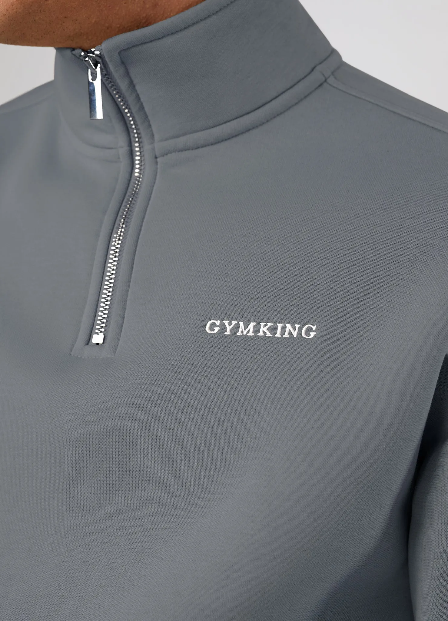 Gym King Fundamental Linear 1/4 Zip Funnel - Mountain Slate sold by The Gym King product image thumbnail 4