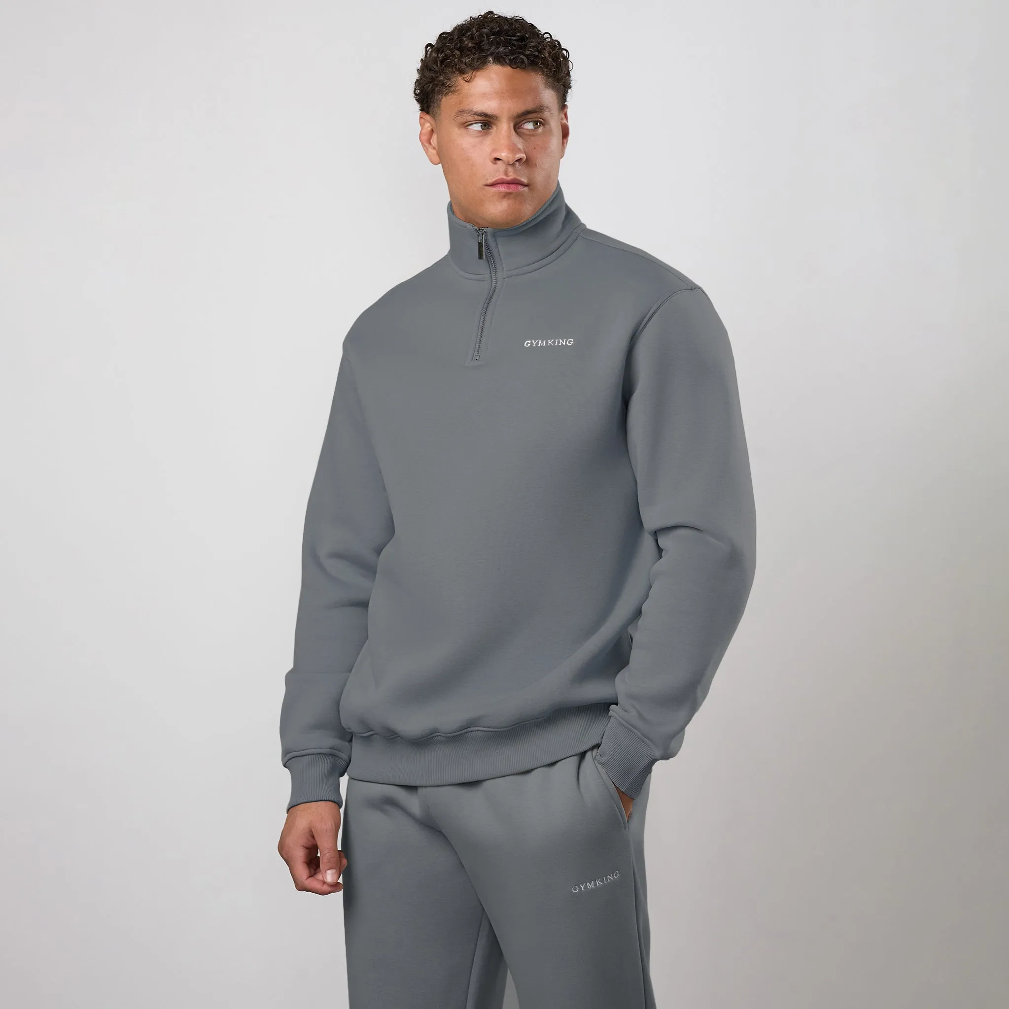 Gym King Fundamental Linear 1/4 Zip Funnel - Mountain Slate sold by The Gym King product image thumbnail 2