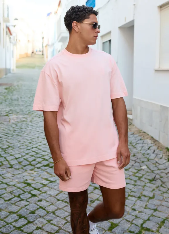 Gym King Roam Washed Tee - Faded Coral made by The Gym King