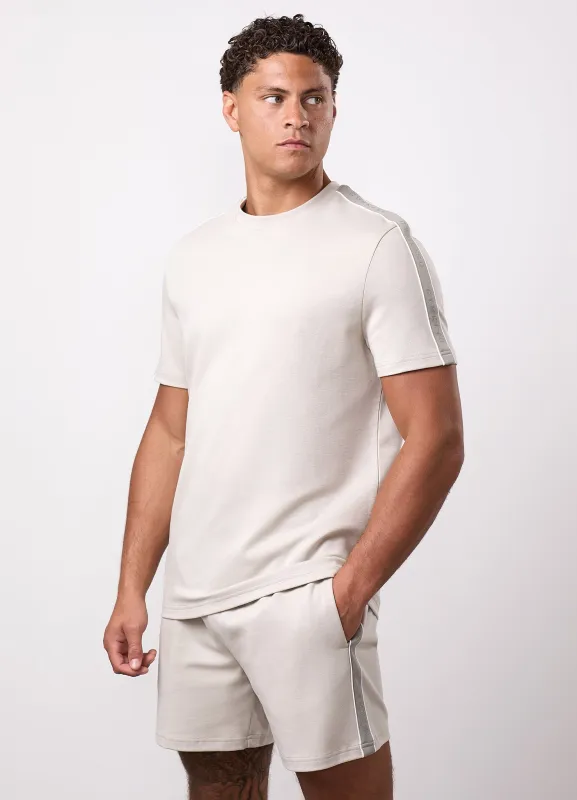 Gym King Linear Taped Tee - Grey Mist made by The Gym King