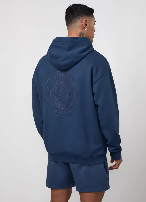 Gym King World Washed Hoodie - Rich Blue made by The Gym King