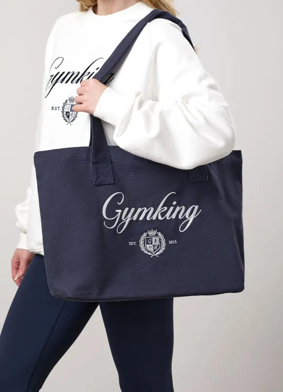 Gym King Heritage Tote Bag - Indigo Blue / White made by The Gym King