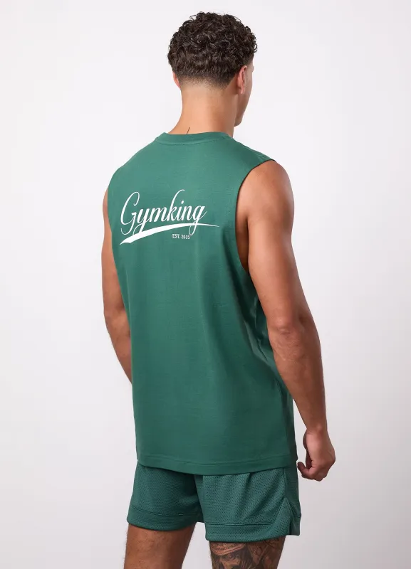 Gym King College Jersey Tank - Racing Green made by The Gym King