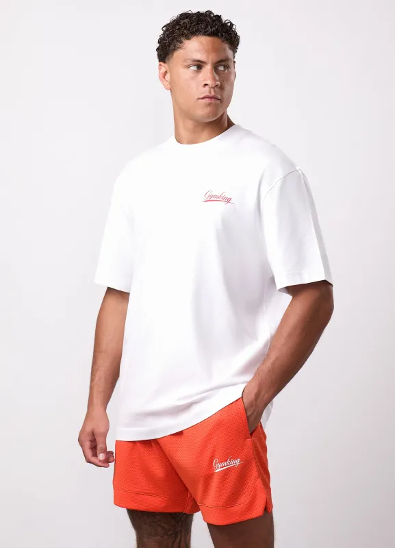 Gym King College Jersey T-Shirt - White made by The Gym King