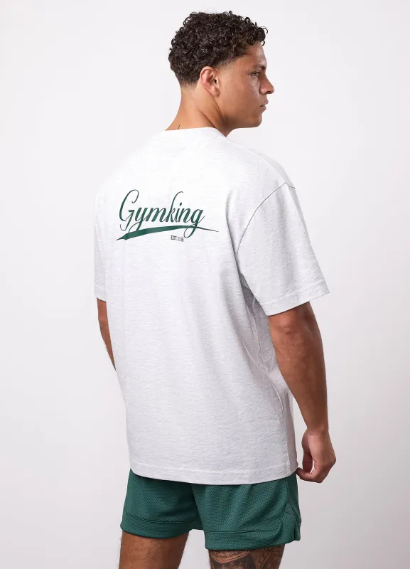 Gym King College Jersey Tee - Snow Marl made by The Gym King