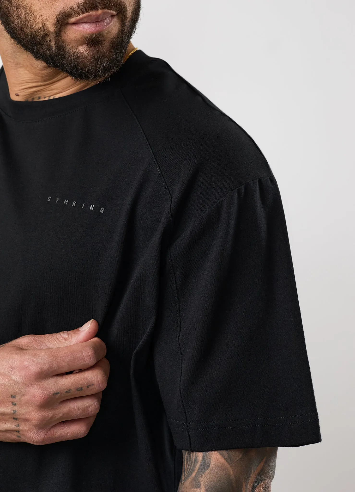 Gym King Linear Travel T-Shirt - Black sold by The Gym King product image thumbnail 5