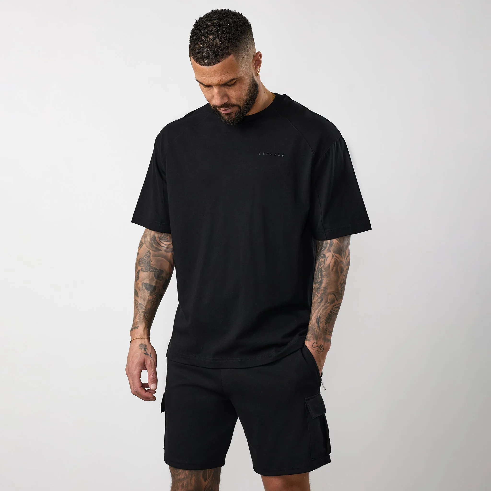Gym King Linear Travel T-Shirt - Black sold by The Gym King product image thumbnail 2