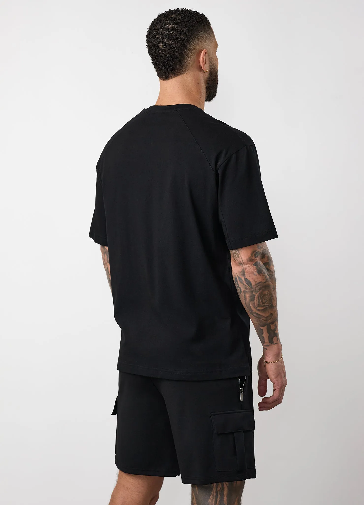 Gym King Linear Travel T-Shirt - Black sold by The Gym King product image thumbnail 3