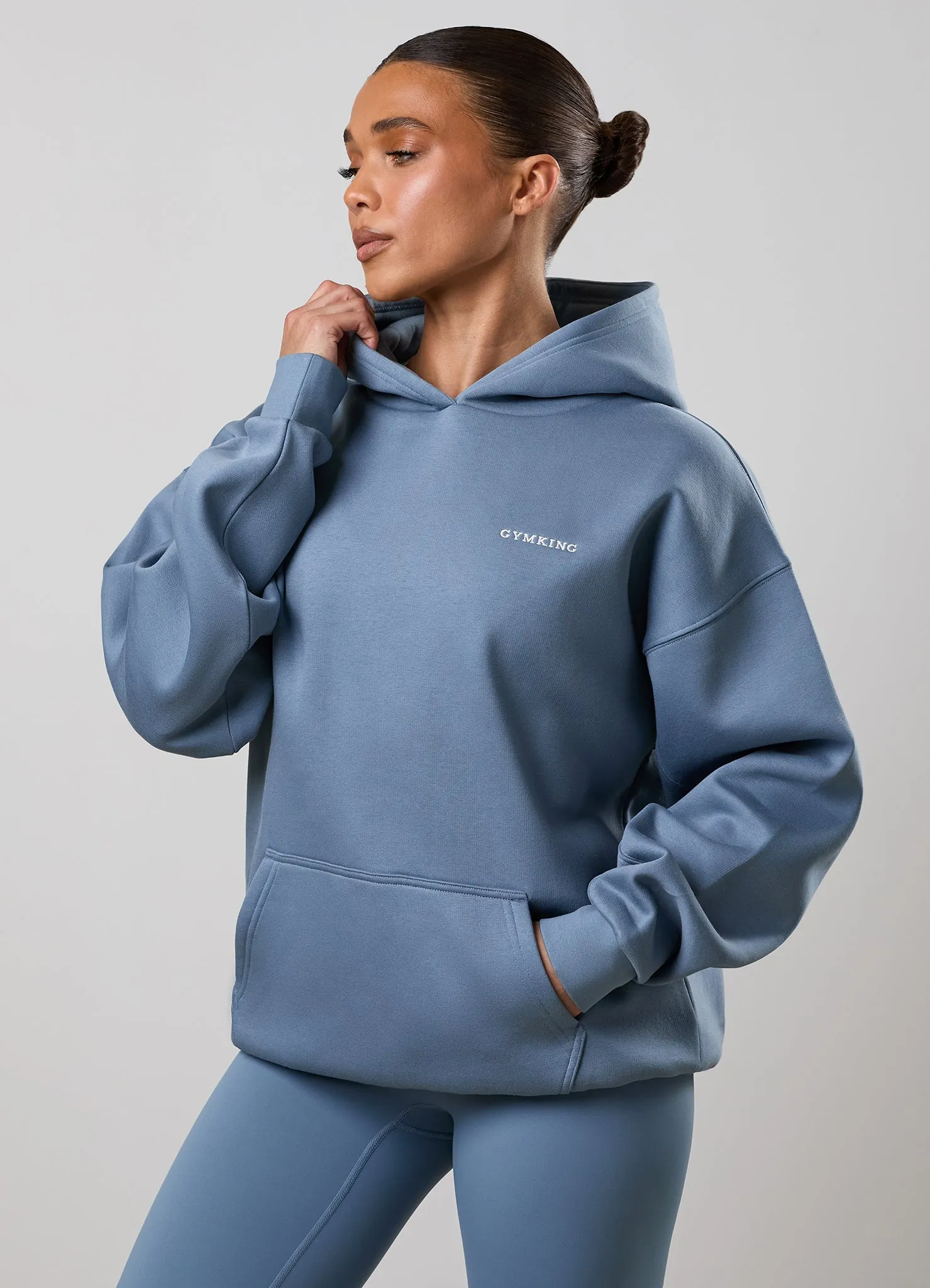 Gym King 365 Relaxed Fit Hoodie - Faded Indigo sold by The Gym King product image thumbnail 4