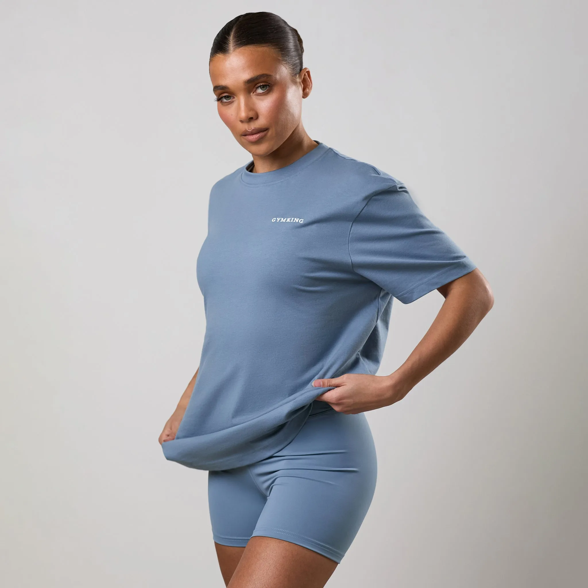 Gym King 365 Boyfriend T-Shirt - Faded Indigo sold by The Gym King product image thumbnail 2