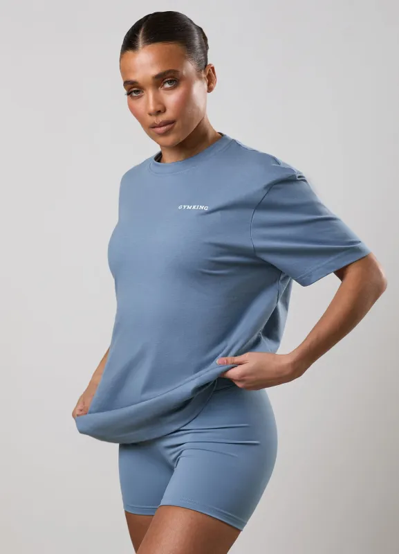 Gym King 365 Boyfriend Tee - Faded Indigo made by The Gym King